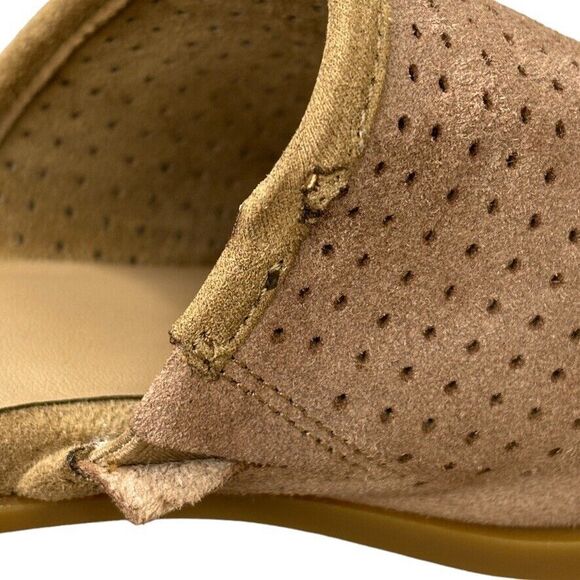 Koolaburra Raychel Brown Perforated Suede Block Heel Slip on Mule Womens Size 9M - Picture 10 of 12